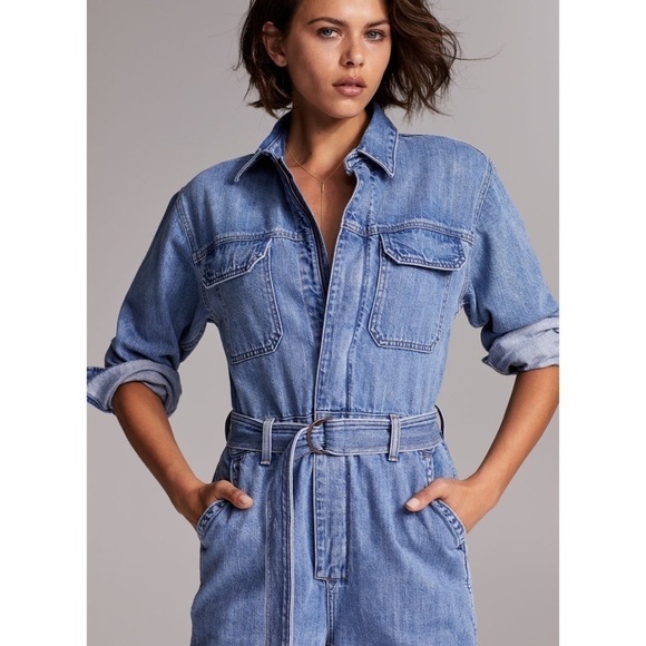 Aritzia Denim Forum The Margot Jumpsuit - Picture 3 of 12